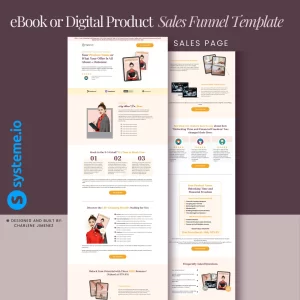 eBook or Digital Product Sales Funnel Template Built in Systeme.io
