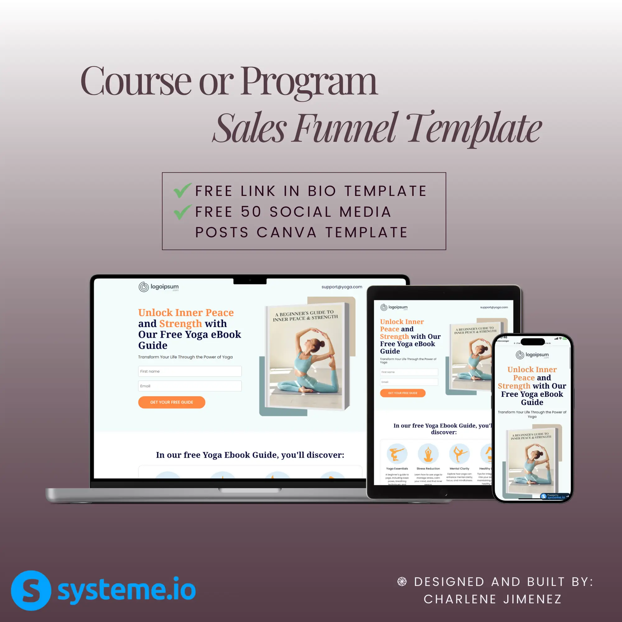 Course or Program Sales Funnel Template Built in Systeme.io
