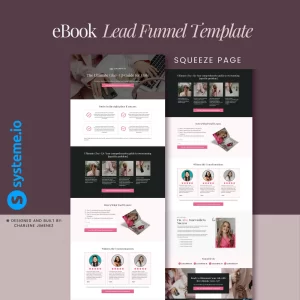 Ebook or Digital Product Lead Funnel Template Built in Systeme.io