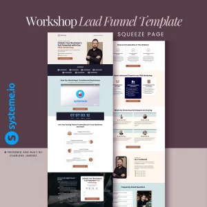 Workshop or Webinar Lead Funnel Template Built in Systeme.io